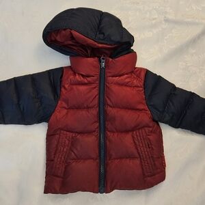 Great Condition Onekid Road Coat Down Navy + Red -25°F -30°C Car Seat Coat 18M